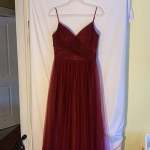 NEW Glamour by Terani wine red evening gown 8